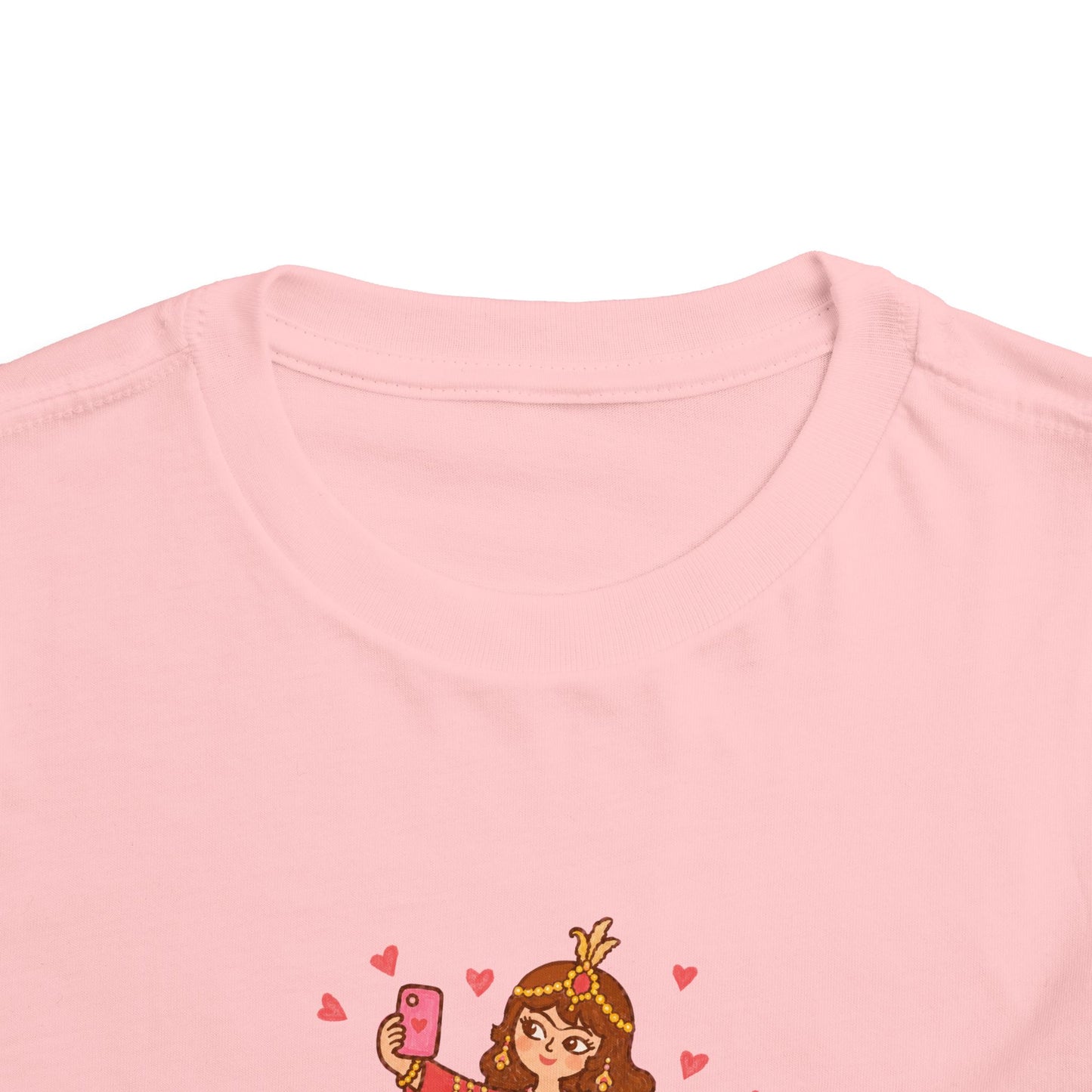 Persian Princess Toddler T-Shirt — Qajar Selfie | Pink | Persian American Gift