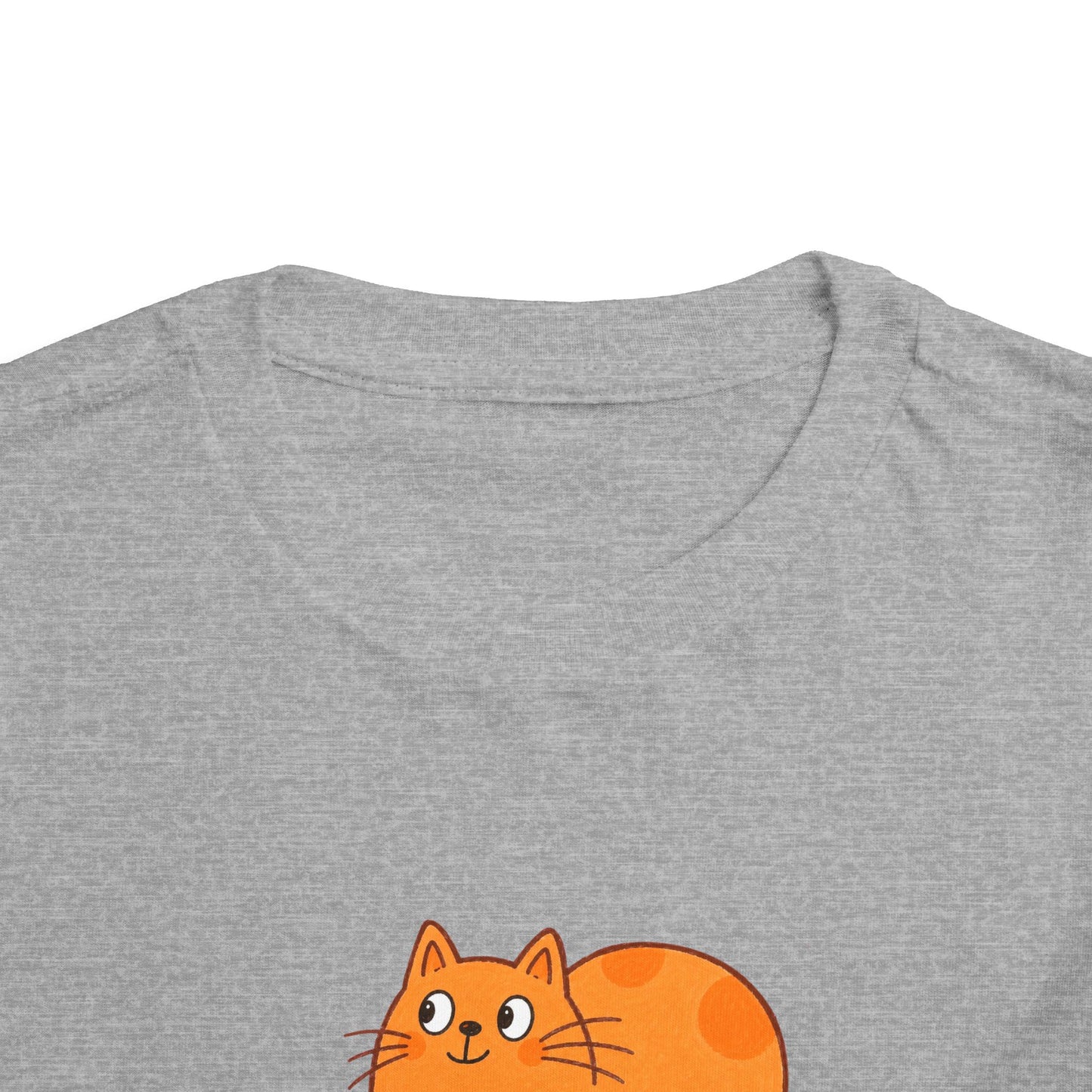 Orange Cat Illustration Toddler Tee | Arabic Text