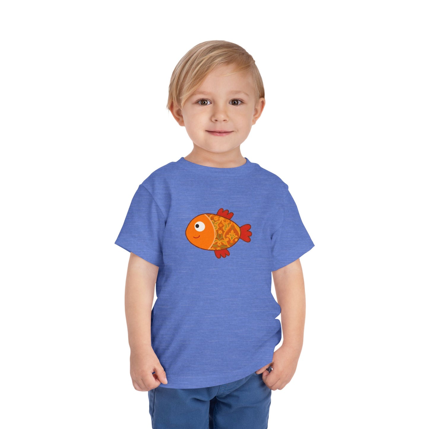 Persian Goldfish Toddler T-Shirt — Mahi Ghermez ماهی قرمز | Blue | Persian American Gift
