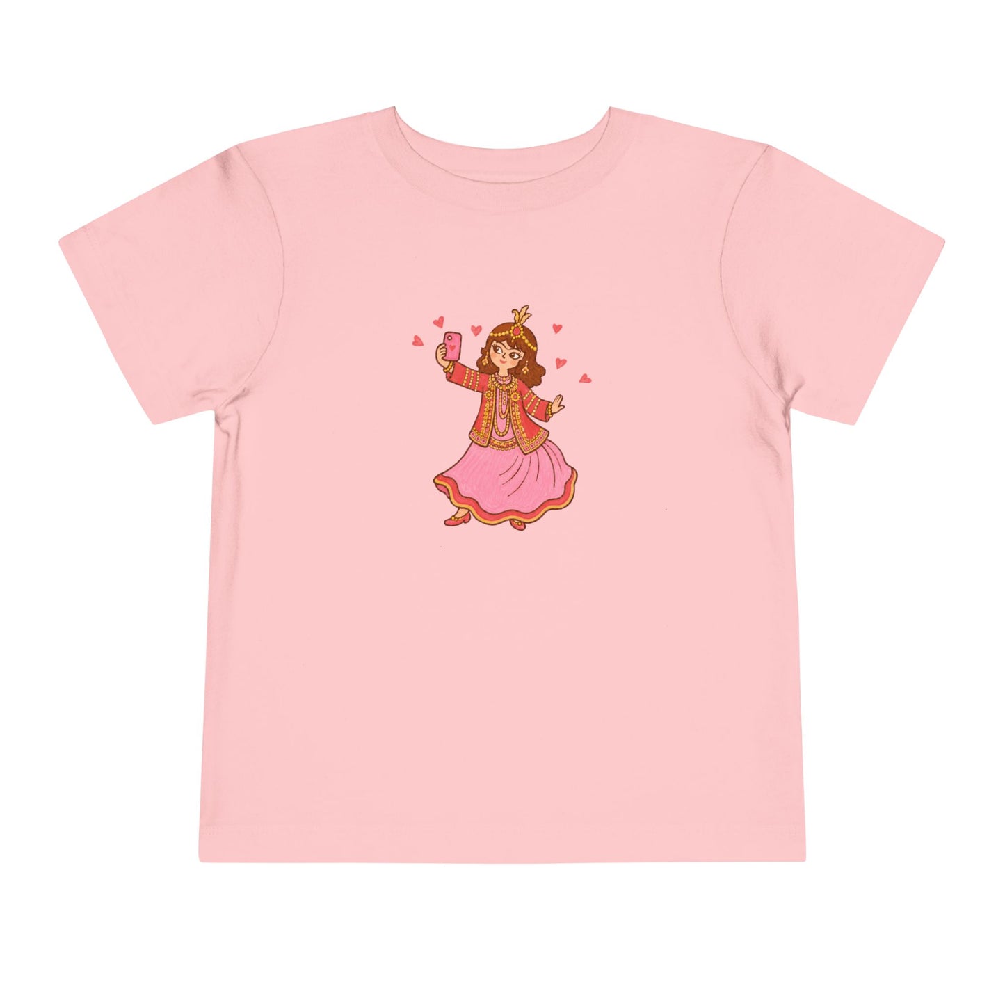 Persian Princess Toddler T-Shirt — Qajar Selfie | Pink | Persian American Gift